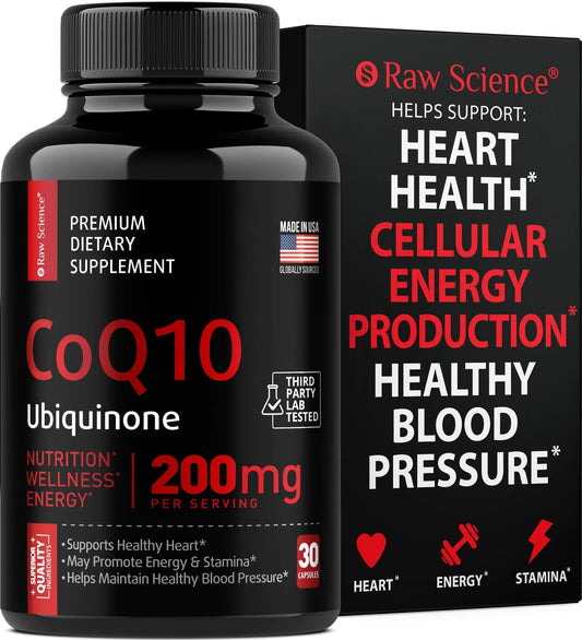 Co Q10 200mg Antioxidants Supplement for Heart Health and Brain Support 30 Peels